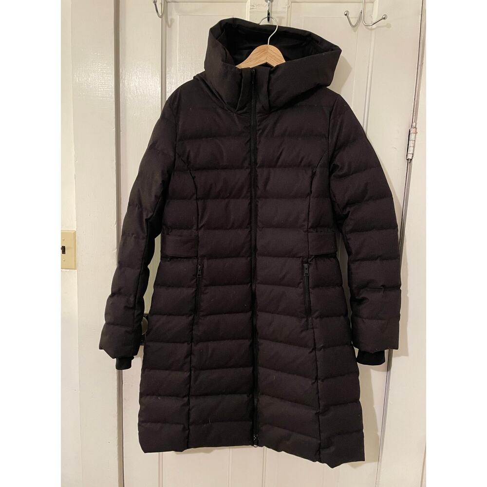 Soia & Kyo long black women’s down puffer hooded jacket winter coat luxury